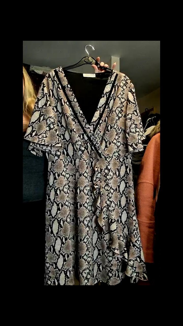 VNECK Mirror Image - new without tags - Size 18  dress - snake print - v-neck -  product image