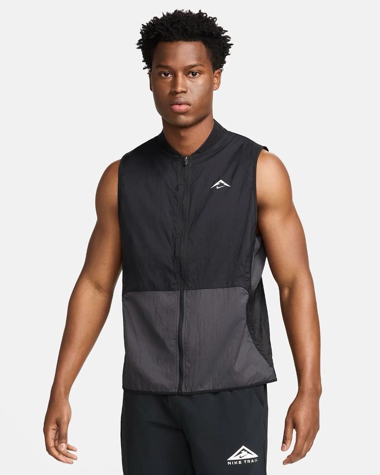 Nike Trail Aireez Running Vest Size Small Gilet Black Anthracite FN4004-010