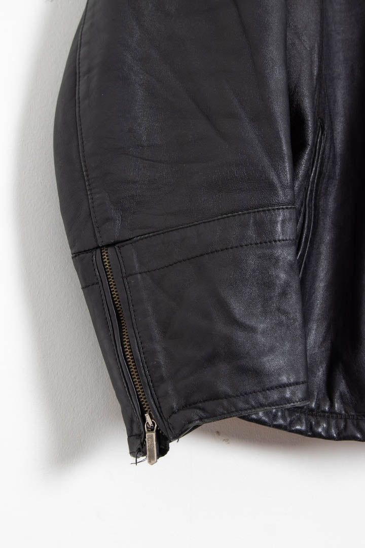 Versace Quilted Lined Leather Jacket (L) obraz 8