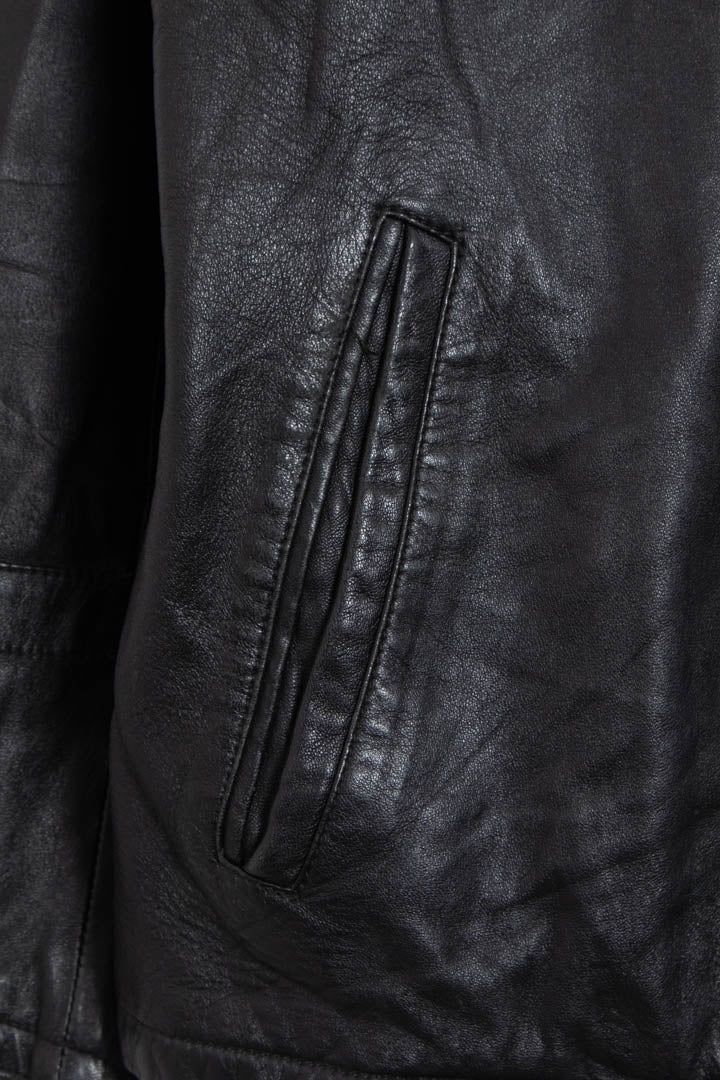 Versace Quilted Lined Leather Jacket (L) obraz 9
