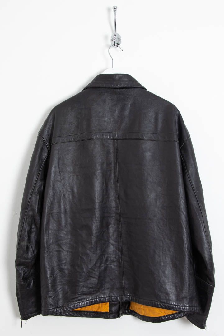 Versace Quilted Lined Leather Jacket (L) obraz 6
