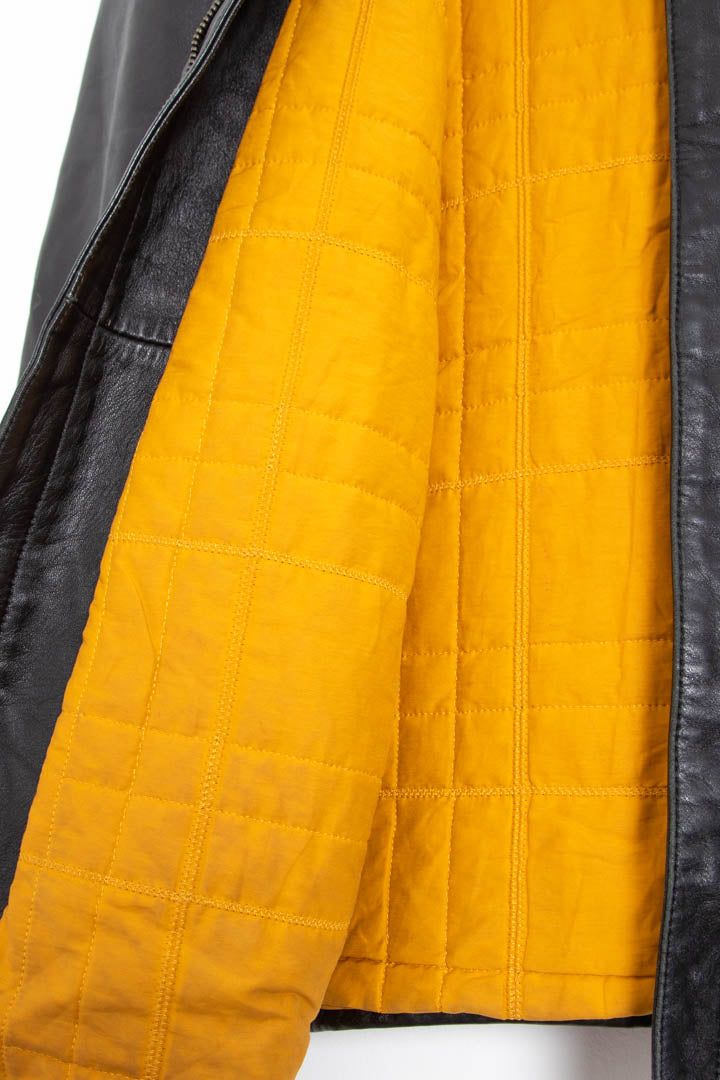 Versace Quilted Lined Leather Jacket (L) obraz 7
