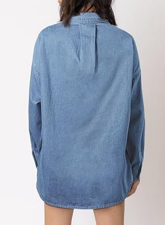 Blue Denim Shirt Dress imagen 2