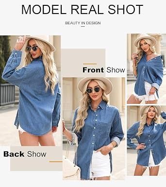 Blue Denim Shirt Dress imagen 3