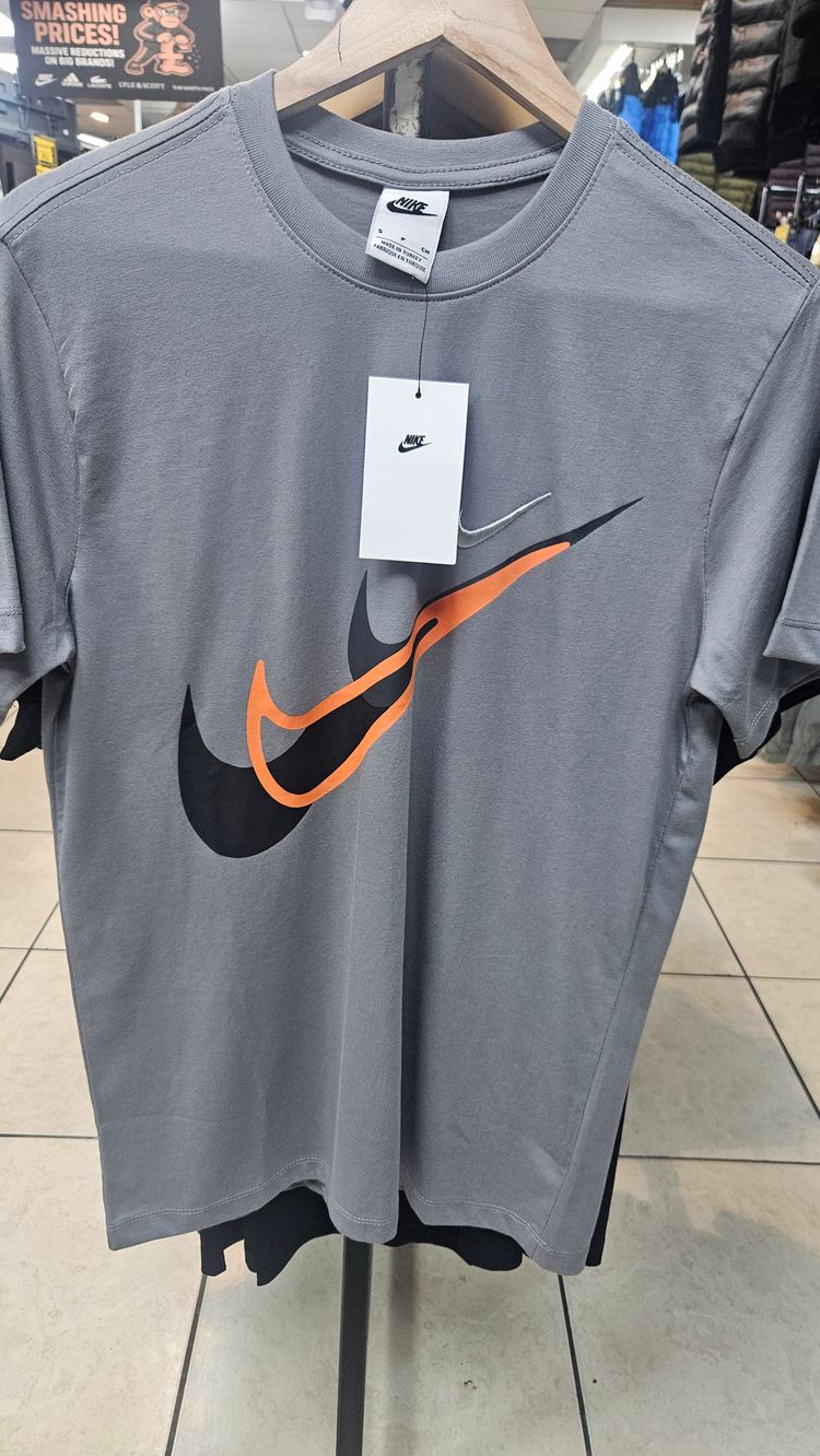 Nike Grey T-Shirt With Swoosh Logo