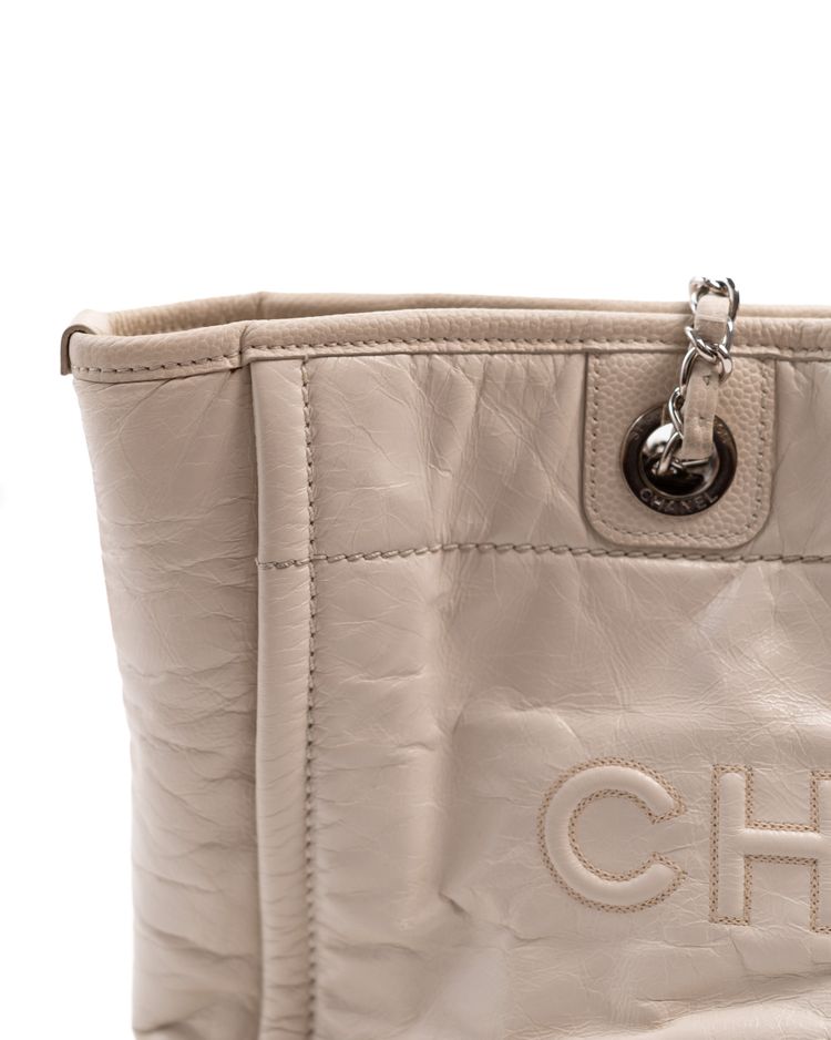 Chanel Borsa Deauville Pelle Beige — Pre-owned Autentica image 11
