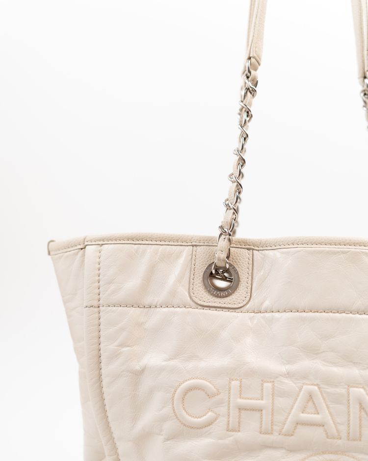 Chanel Borsa Deauville Pelle Beige — Pre-owned Autentica image 2