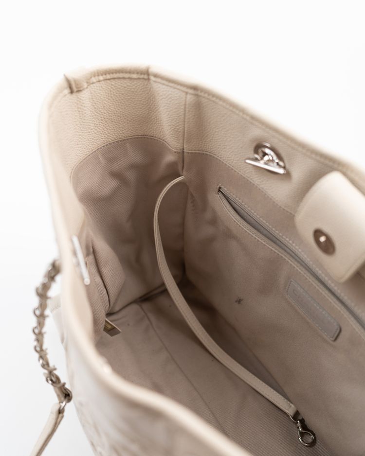 Chanel Borsa Deauville Pelle Beige — Pre-owned Autentica image 4