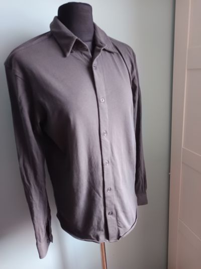 Brown Long Sleeve Button-Up Shirt