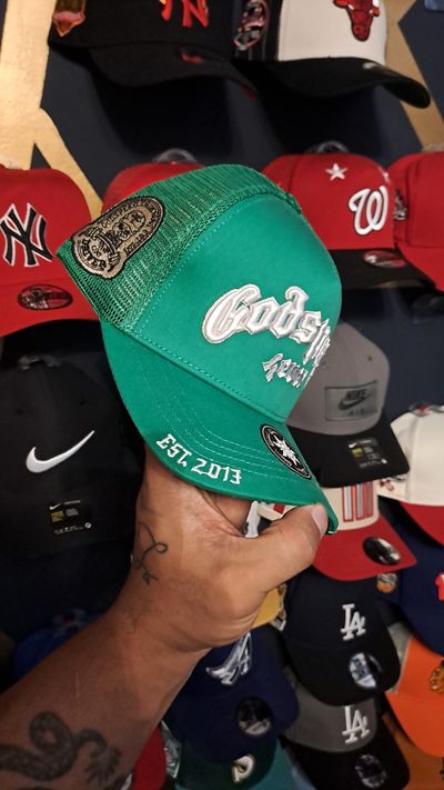 Green Mesh Trucker Cap