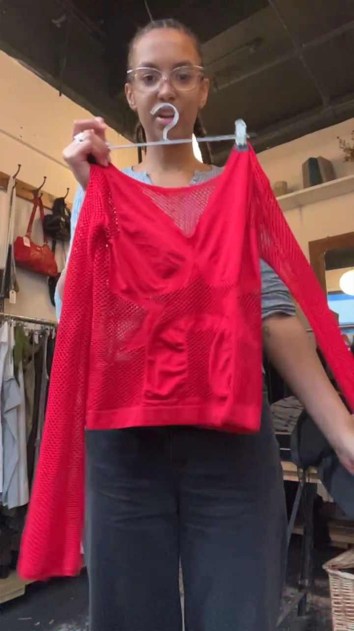Other red fishnet star top  product image