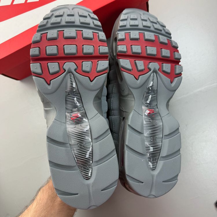 Nike Air Max 95 Size UK 10 OG Big Bubble Black Tough Red Grey Men's HM4740-015 image 3