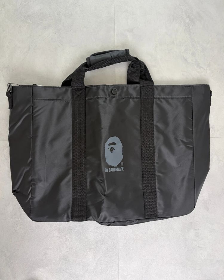 BAPE Black Nylon Tote Bag - (NEW) image 1