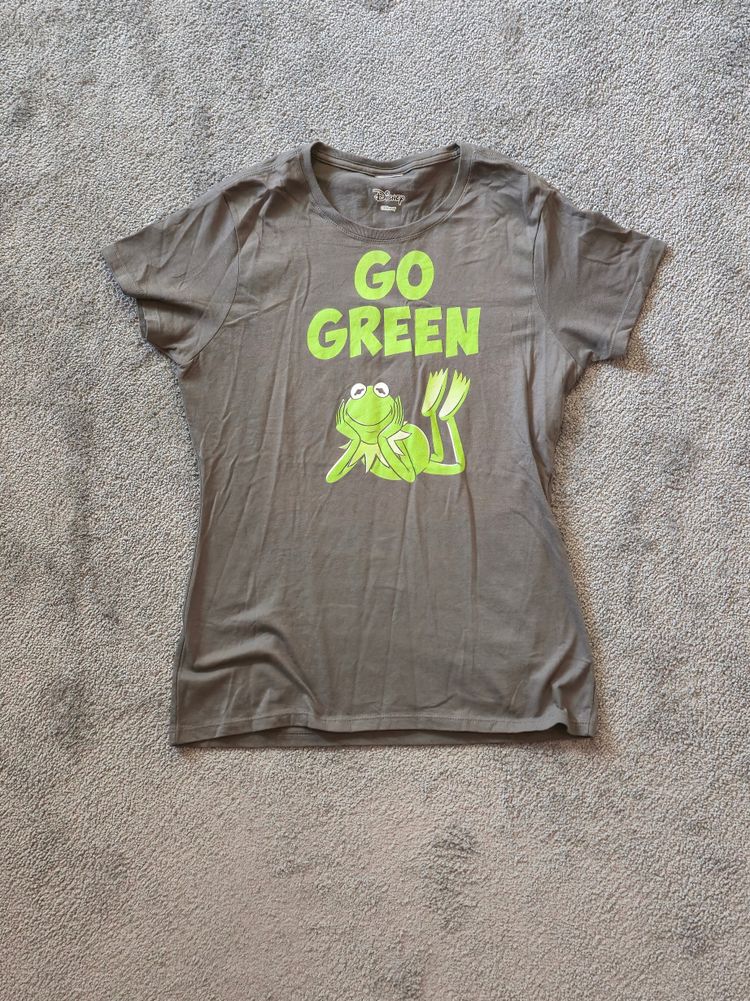 Disney Grey T-Shirt With Go Green Print