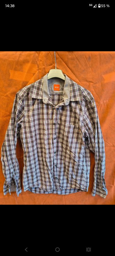 Plaid Long Sleeve Shirt Boss