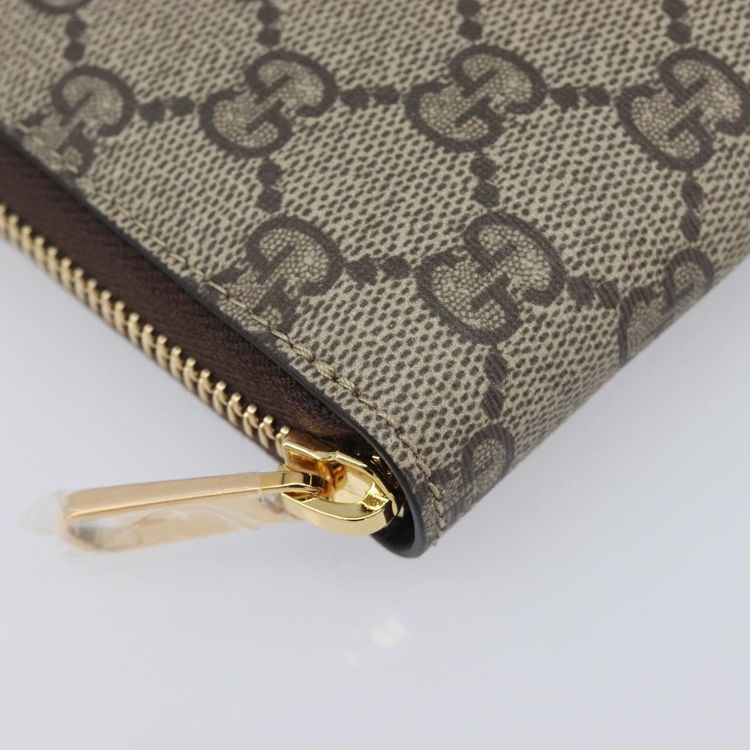 GUCCI GG Supreme BNF Collaboration Wallet PVC Beige Gold 701060 Auth 210620M - Jerrillo image 9