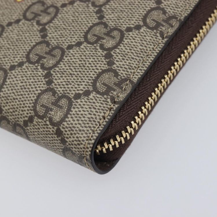 GUCCI GG Supreme BNF Collaboration Wallet PVC Beige Gold 701060 Auth 210620M - Jerrillo image 8
