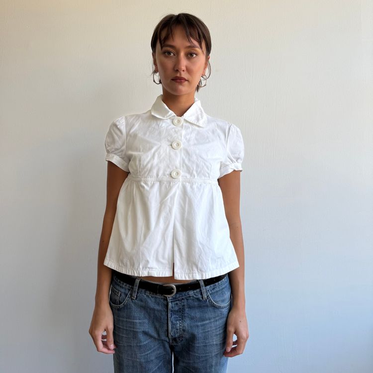 Immagine di White short sleeve peacoat - Size M 1
