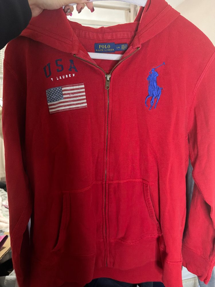 Polo Polo Ralph Lauren Red Zip-Up Hoodie product image