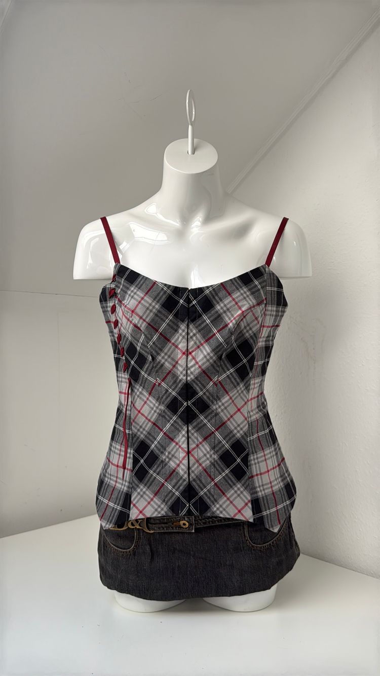 Cop Copine Tartan Corset Top (L) image 7