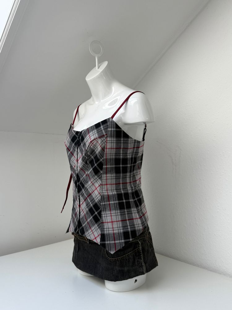 Cop Copine Tartan Corset Top (L) image 6