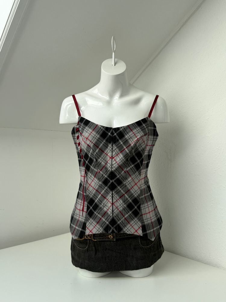 Immagine di Cop Copine Tartan Corset Top (L) 1
