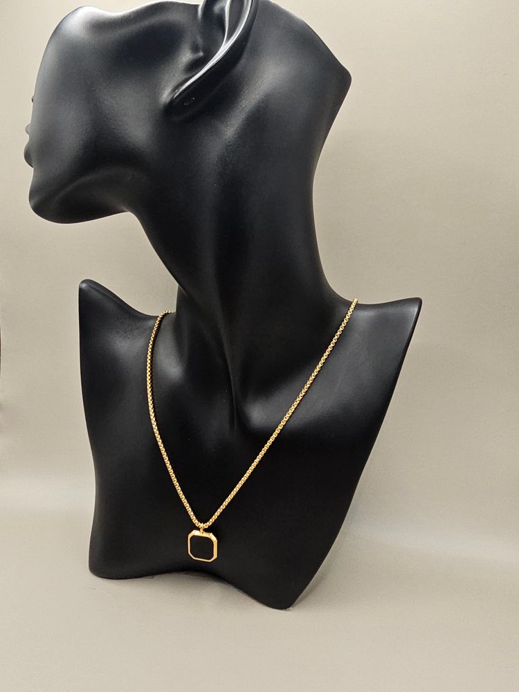 Other Gold Stainless Steel Necklace With Square Pendant product image