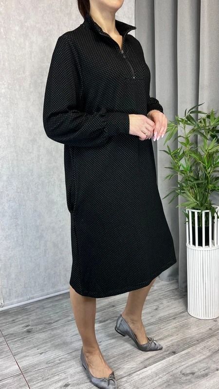 Sukienka dzianinowa czarna z kieszeniami na co dzień rozmiar 44 16 xxl plus size 2