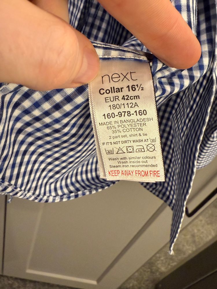Next Slim Fit Checkered Shirt imagen 3