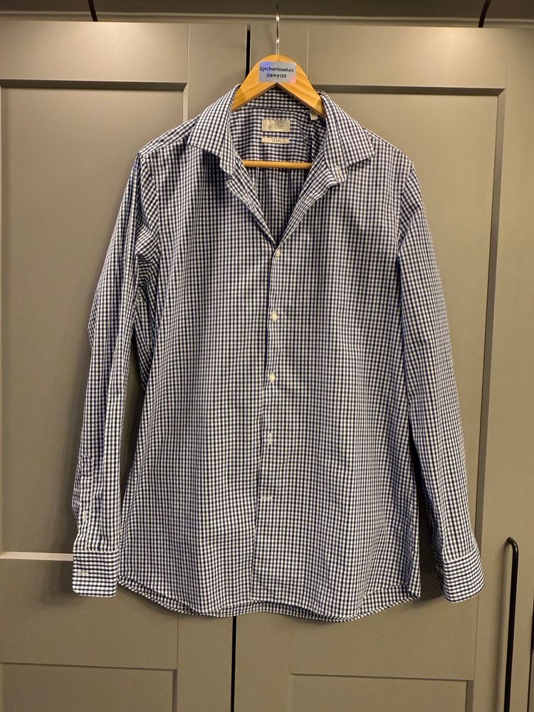 Next Slim Fit Checkered Shirt imagen 1