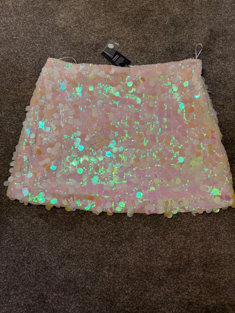 Other Pink Sequin Mini Skirt curve product image