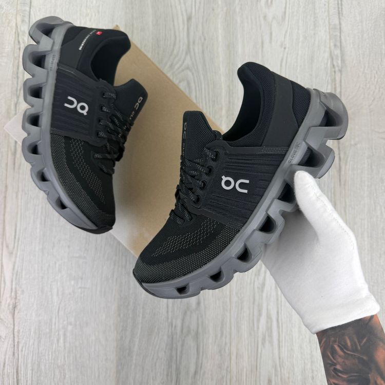 On Running Cloudswift 4 Black & Grey Trainers 2