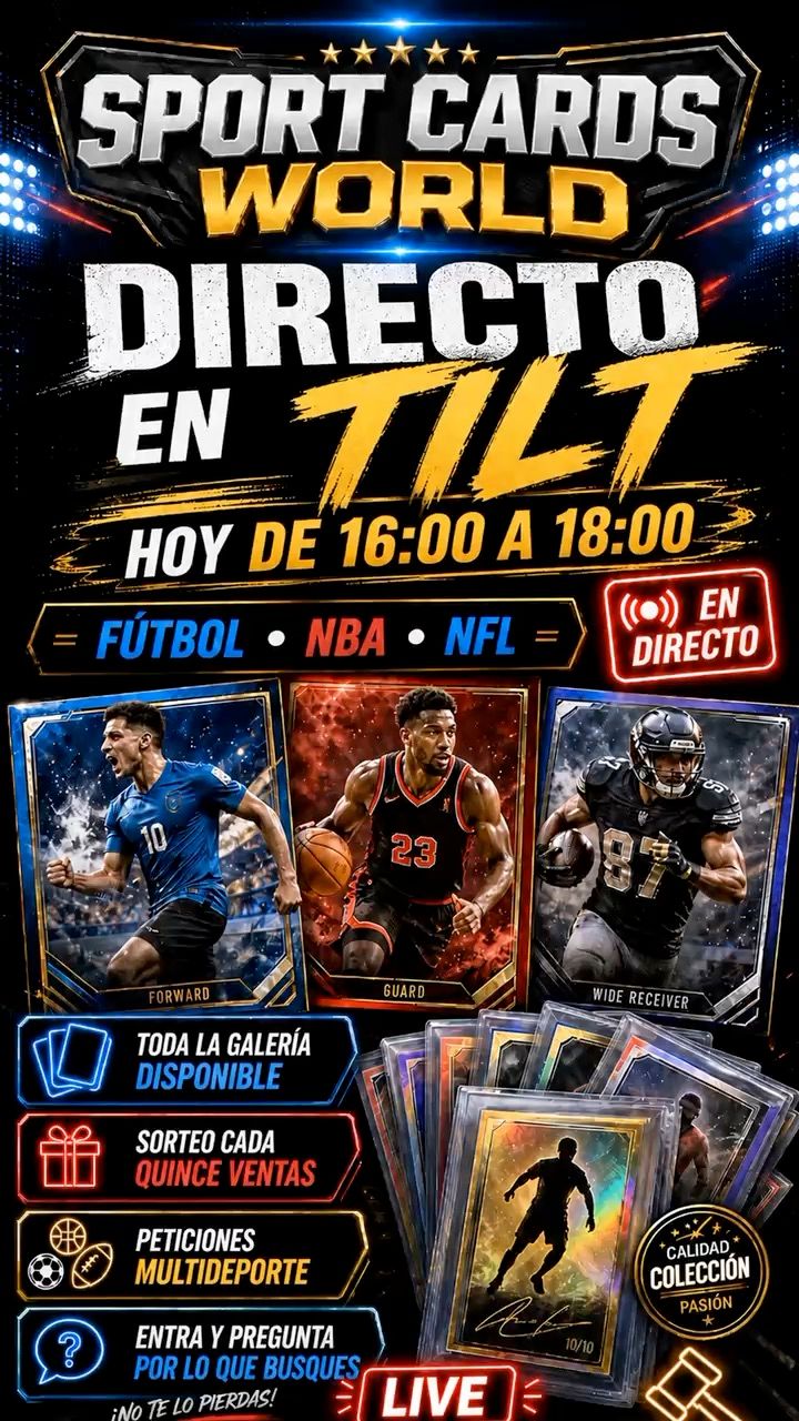Live Trading Cards auction: Multideporte! Entra y pide lo que busques. Todo disponible! by sportcards.world