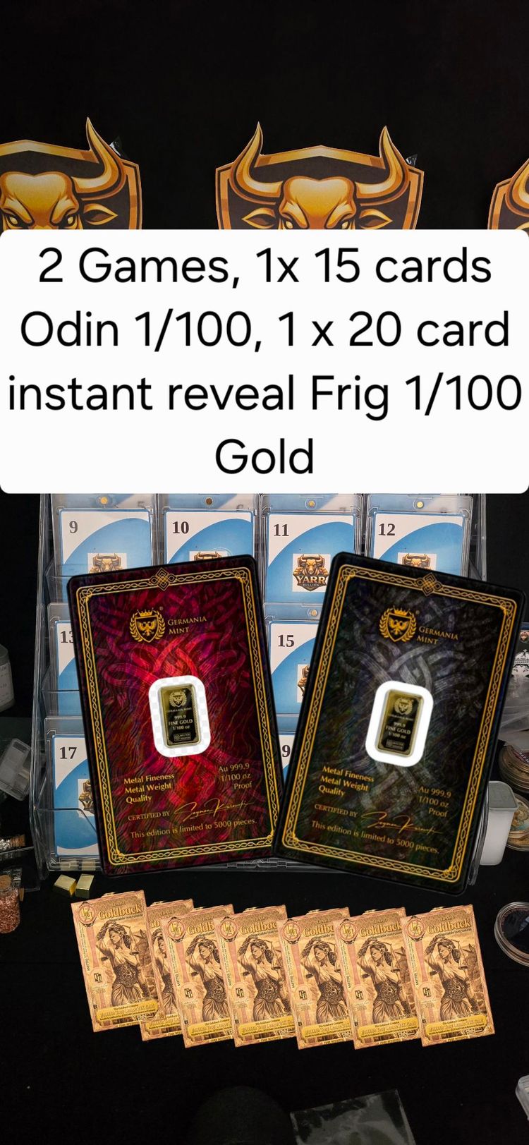 Live Coins & Collectables auction: 2 Games, ODIN gold And FRIGG Gold  by yarr_bullion