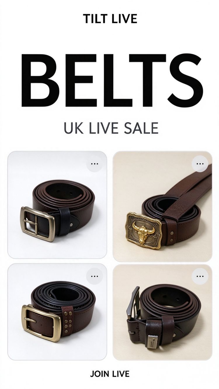 Asta dal vivo: Men’s Daily Belts Live, Fresh New Stock di stylist01781