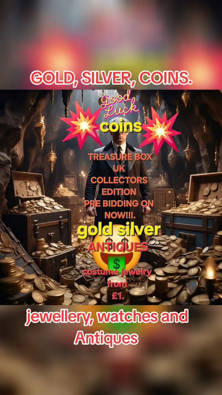 Live Coins & Collectables auction: Jewellery And Coins AND SILVER  by treasureboxuk