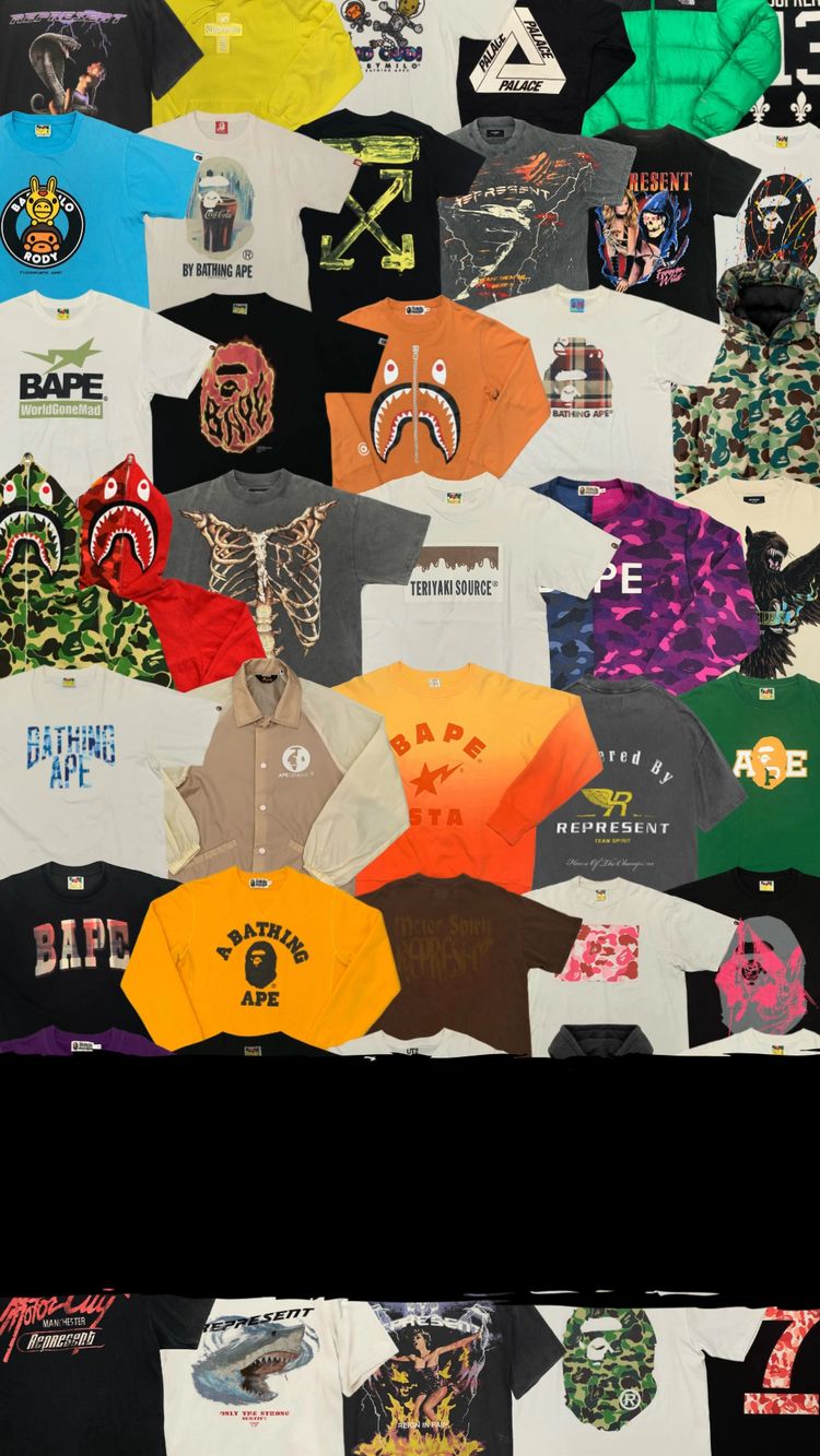 Live BAPE auction: 🤯EVERYTHING £1 🥶Represent, Off-White, Palm Angels, Bape + More! by hansonstreetwear