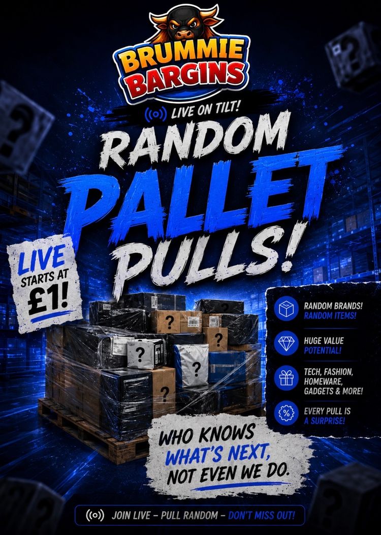 Asta dal vivo: 🚨RANDOM PALLET PULLS WITH A BRUMMIE🚨 di brummiebargins