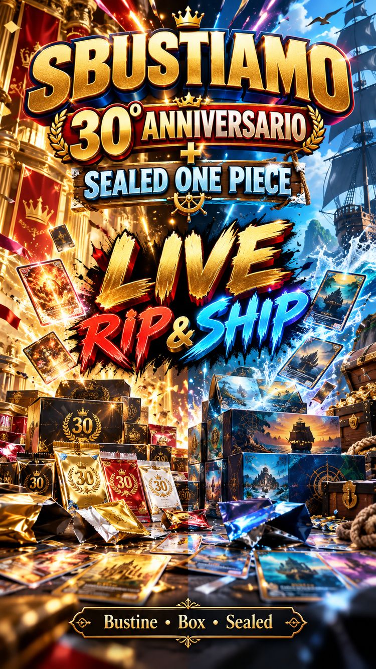 Live auction: Sbustiamo 30 anniversario + Sealed One Piece by emme_cards
