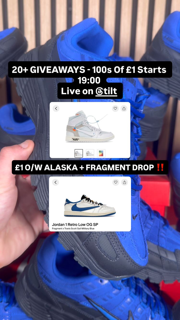 Live auction: 20+ Free Kicks! £1 Fragments+Alaskas! 200+ £1 Sneaker + Designer Steals! by rstreetwear
