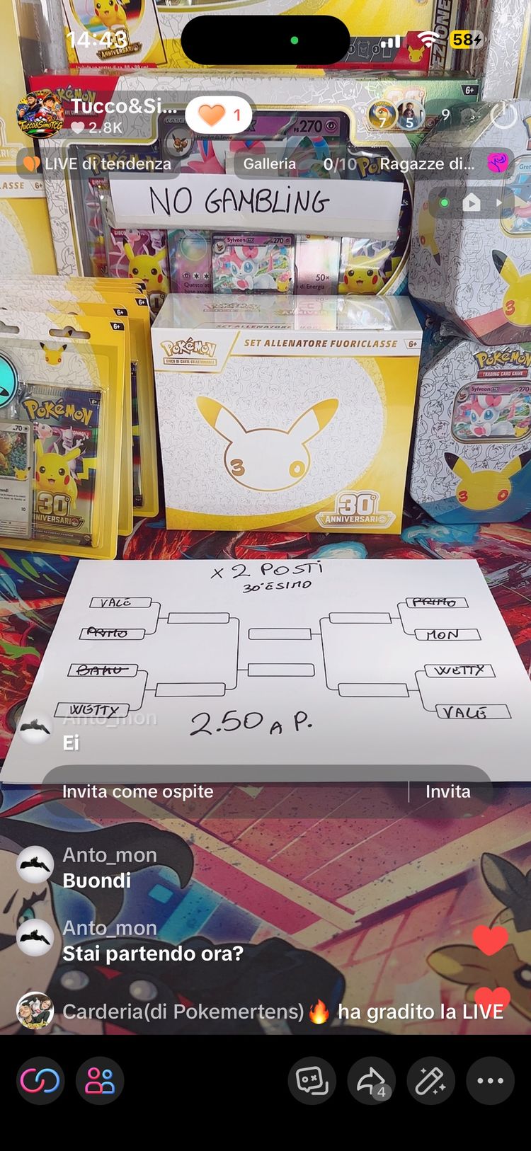 Live auction: 30*esimo anniversario Pokémon by tuccopoketcg