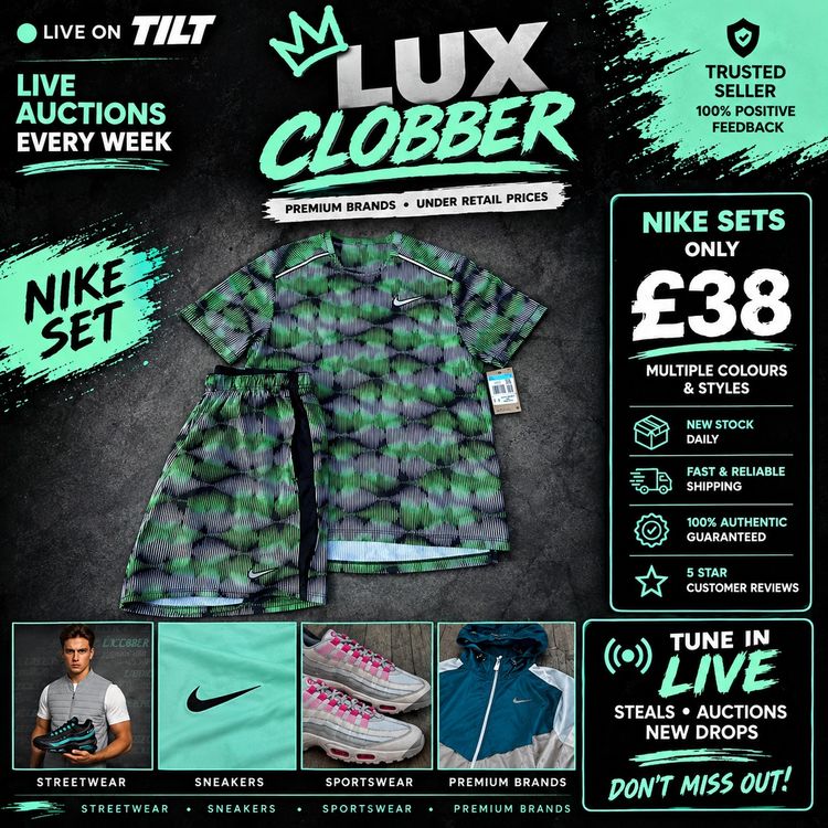 Live Nike auction: 🚨£38 NIKE SETS🚨+ P6000 95 TN AIR MAX AIR FORCE + ADIDAS NEW BALANCE 🛍️ by luxclobber
