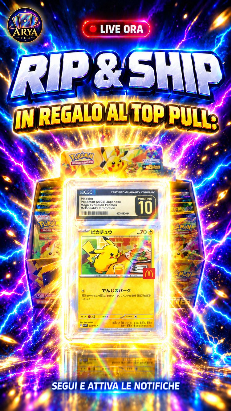 Live auction: PIKACHU MC PROMO CGC 10 PRISTINE IN REGALO !!! by aryatcg