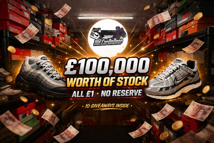 Live Sneakers auction: 🎁 Give Aways Inside 🎁 £100,000 Worth Of Stock All £1 No Reserve❗️ by mr.copordrop