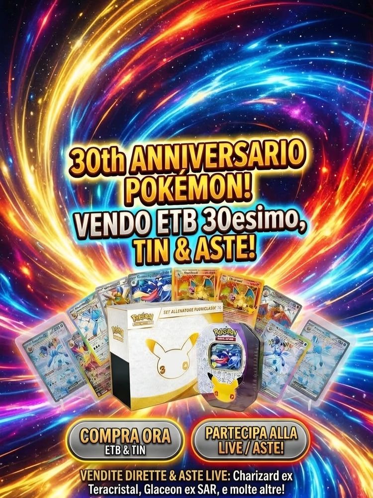 Aukcja na żywo: Aste e carte del 30th e molto altro, Sbustiamole insieme!!! od pokemonhunters3