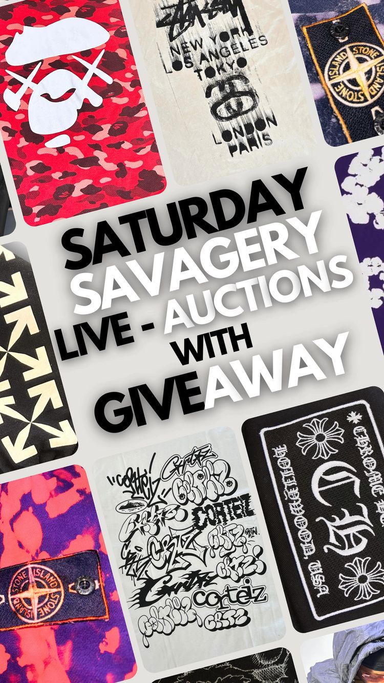 Live Menswear auction: CLEARANCE 🚨 GIVEAWAYS 🚨 DESIGNER⚜️ STREETWEAR🚧  by s.c.ltd