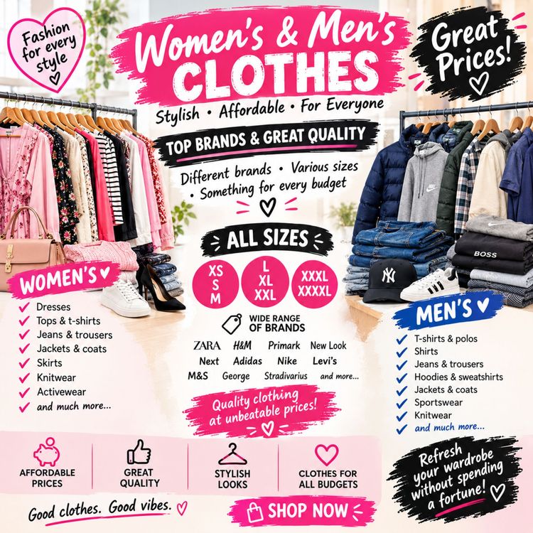 Live auction: 👗👔 Women’s & Men’s Clothing | Great Prices | Various Sizes & Brands by mihaelastenilia