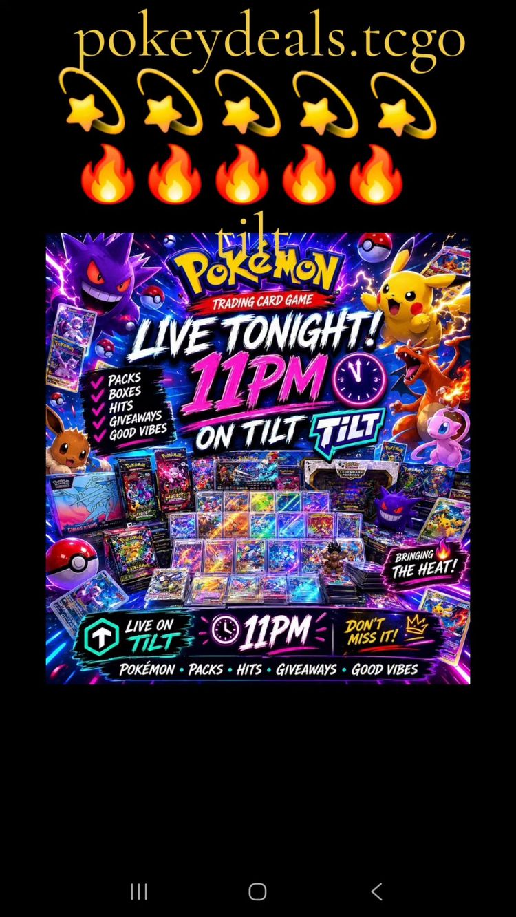 Live Trading Cards auction: 🚨Were Back!!!! Best Deals On Tilt And A New Suprise Imcomeing! 🚨🚨 by pokeydeals.tcg0