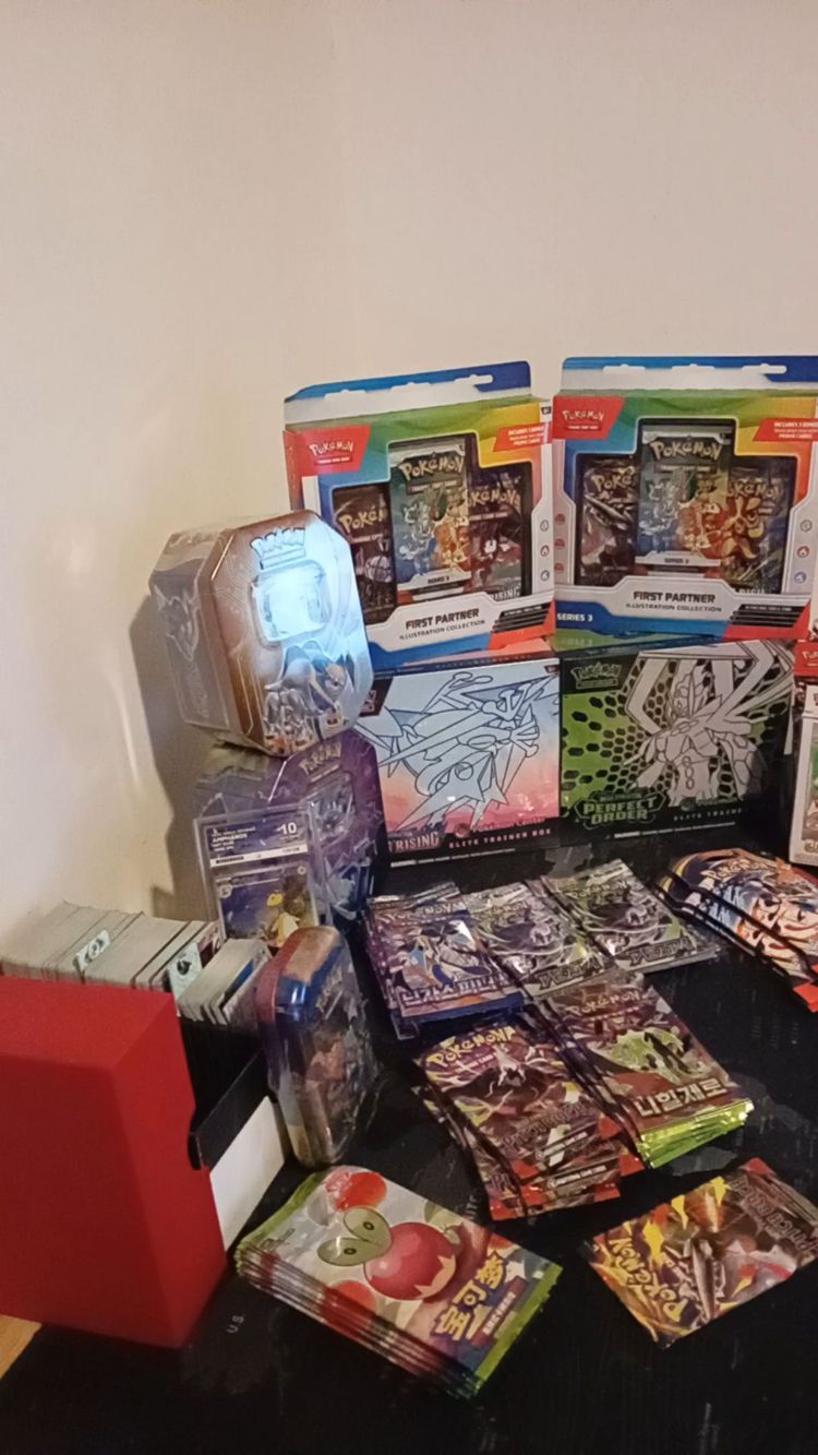 Live Trading Cards auction: Surprise Set - Etbs,tins , Slabs And Mire by pokemanetbs