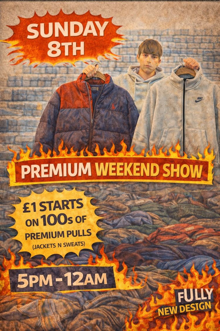 Live auction: PREMIUM WEEKEND SHOW | £1 STARTS ON 100s OF PREMIUM PULLS (JACKETS N SWEATS)   by resellersrealmws